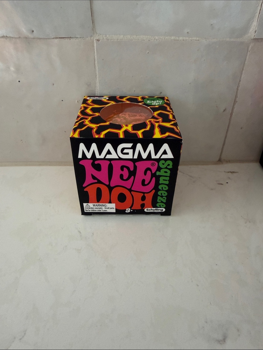 NEW IN BOX NeeDoh Magma Squeeze Ball - Orange